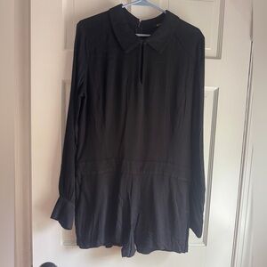 Ella Moss Black Romper with Collar